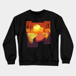 Abstract_Sun Crewneck Sweatshirt